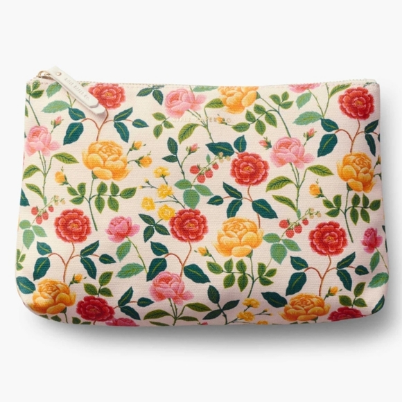 ❤️BUY 2 GET 1 FREE Rifle Paper Co. Zippered Pouch Set, Retail $38.00, Roses - Picture 2 of 10